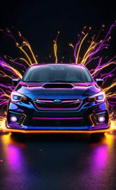 Black Subaru Impreza Front