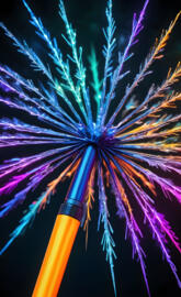 a close-up of a colorful fireworks display