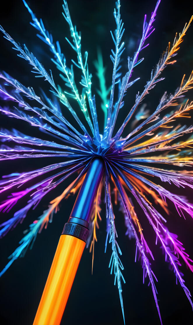 a close-up of a colorful fireworks display