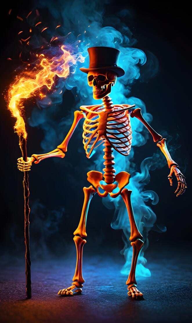 Smoking Skeleton dancer