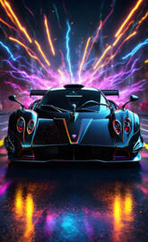 Black Pagani zonda Front