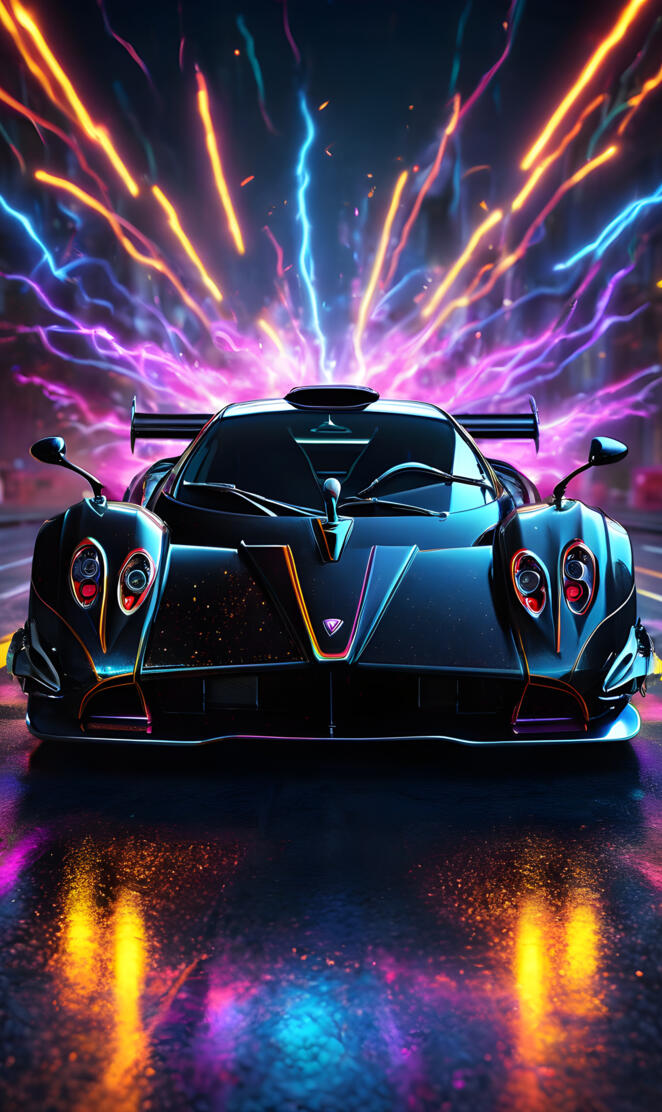 Black Pagani zonda Front