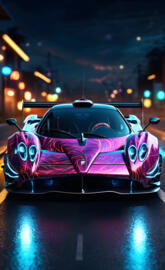 Pink Pagani Zonda Front
