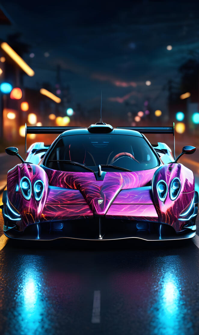 Pink Pagani Zonda Front