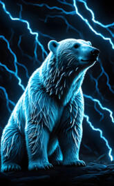 Blue lightning polar Bear 🐻