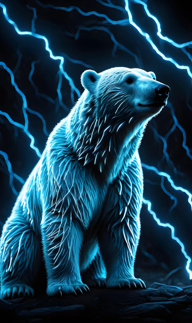 Blue lightning polar Bear 🐻