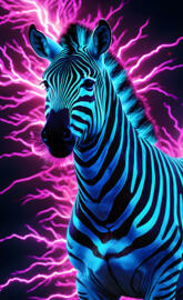 Trippy Zebra Silhouette