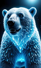 Beautiful glowing polar Bear
