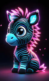 Cutest Neon Zebra