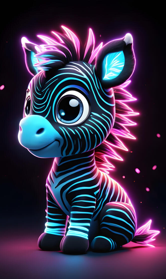 Cutest Neon Zebra