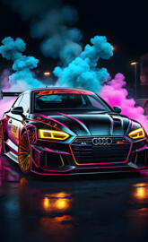 Smoking Audi A5 DTM