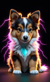 Cutest electric Sheltie