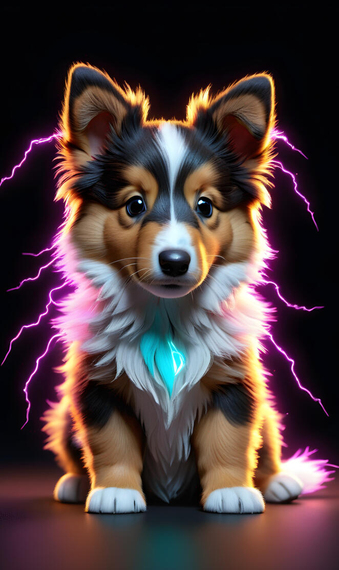 Cutest electric Sheltie