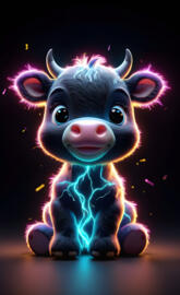 Cutest lightning Baby Cow