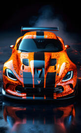 Orange psychadelic Viper GTSR