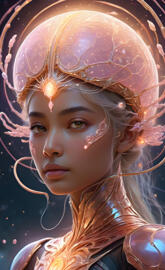 a long distance image of a beautiful eoman with an extremely highly de