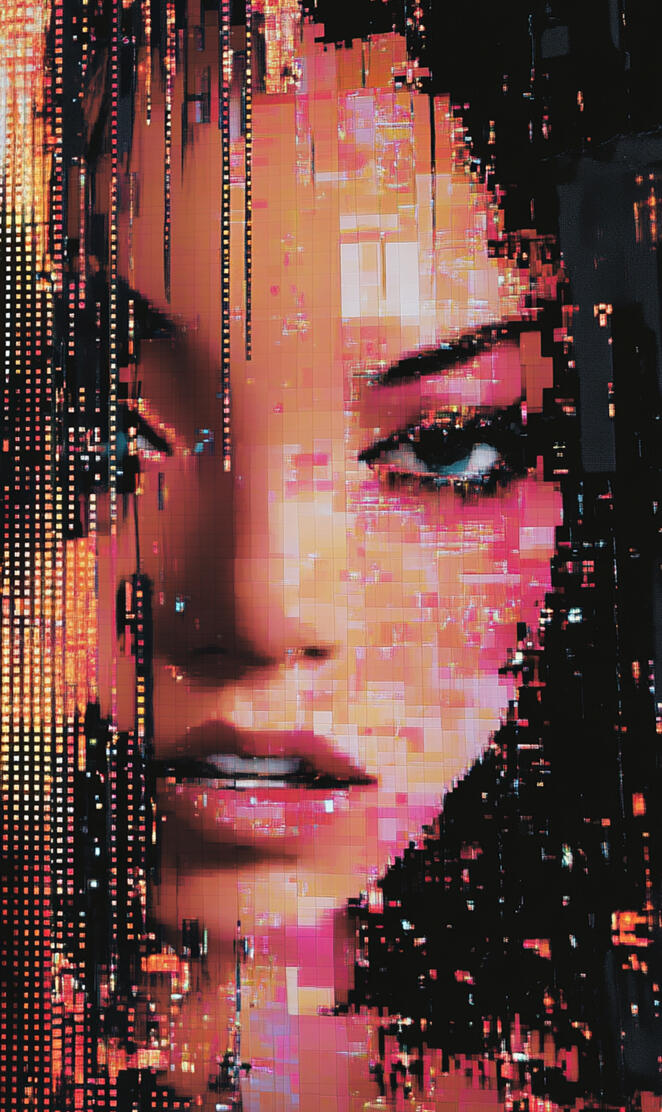 Modern Pixelated Screen Glitch Wallpaper