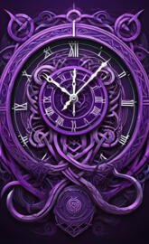 Deep purple clock