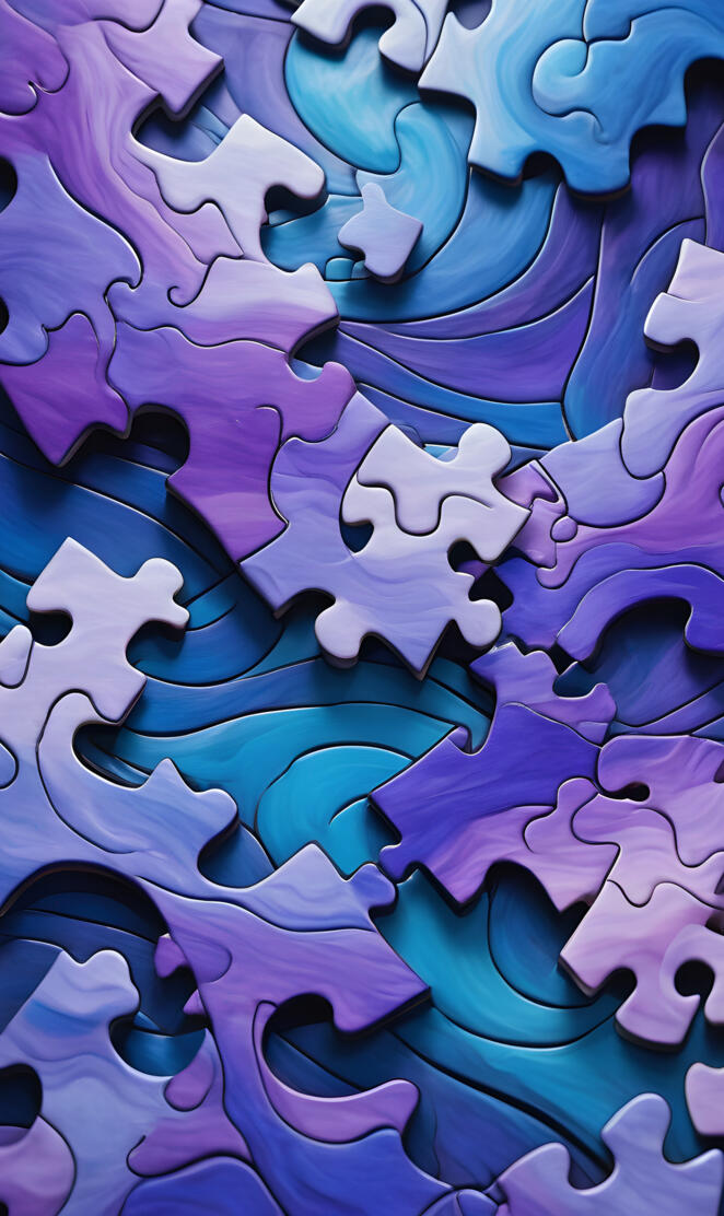 a close up of a blue and purple octopus