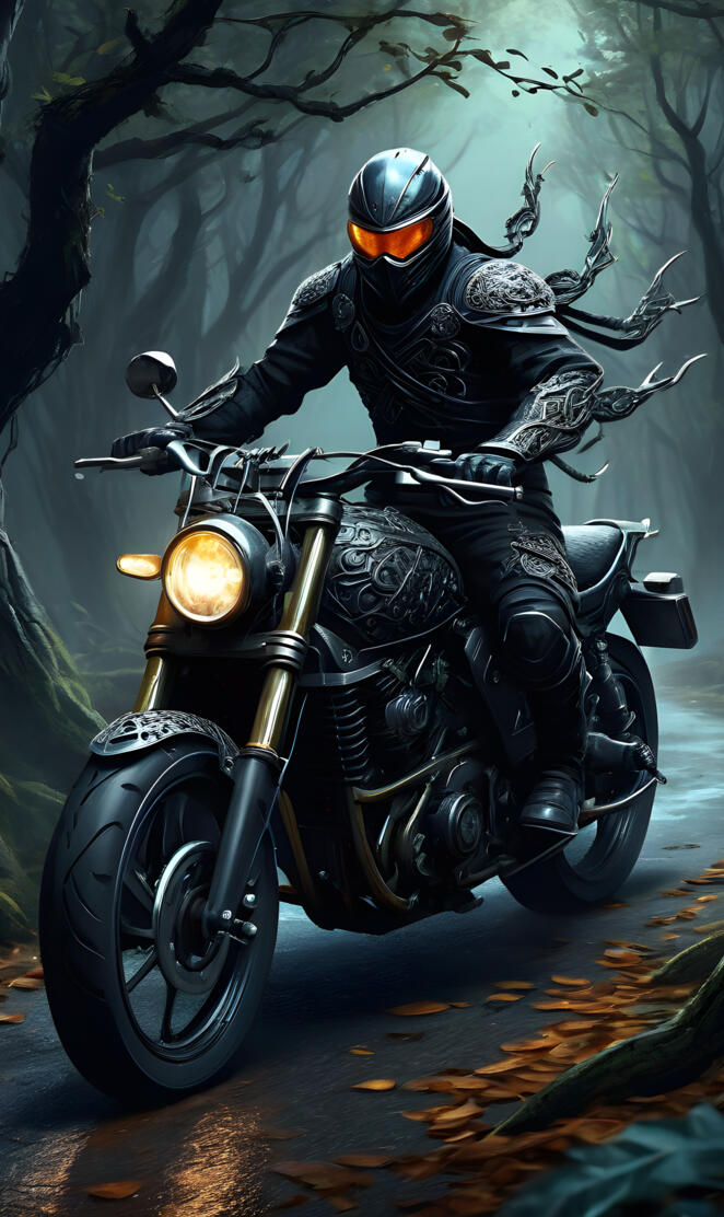 a man riding a motorcycle