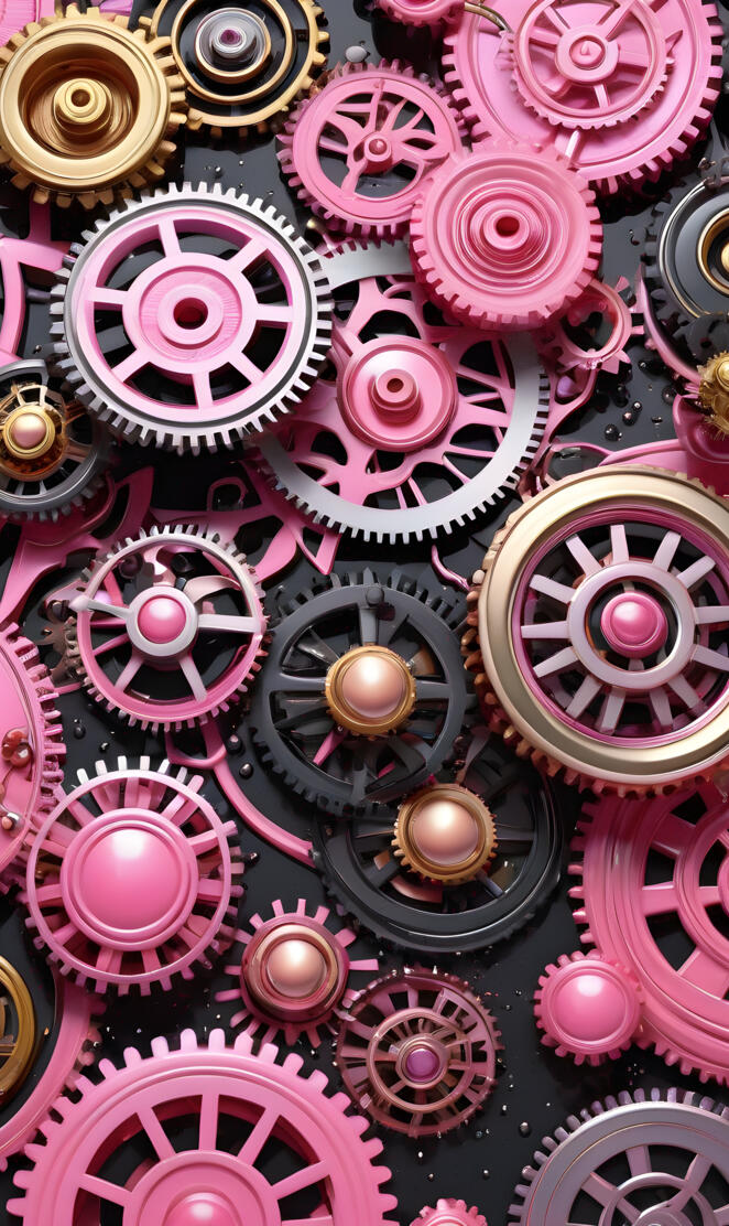 a group of colorful wheels