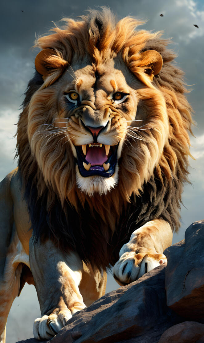 Roaring lion