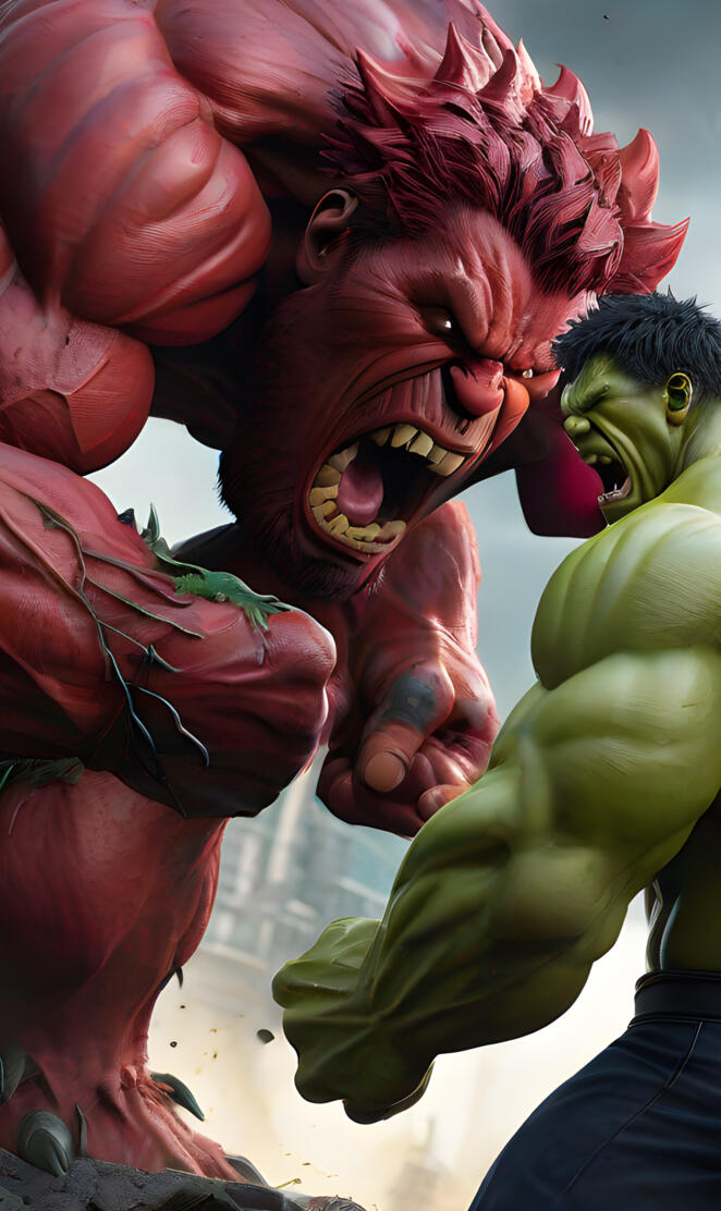 Giant Red HULK roar