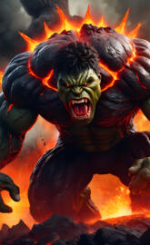 Volcano Titan Hulk Exploding Rage mode