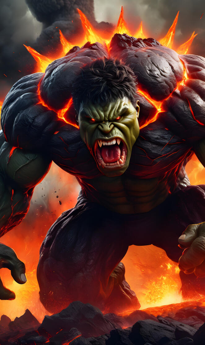 Volcano Titan Hulk Exploding Rage mode