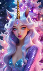 a person with a unicorn horn