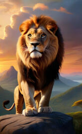 a brave lion on the top for simba lovers #lion #simba
