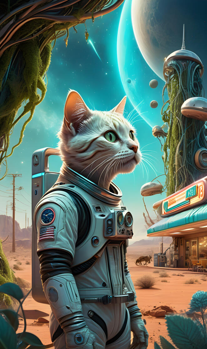 Cat on Mars