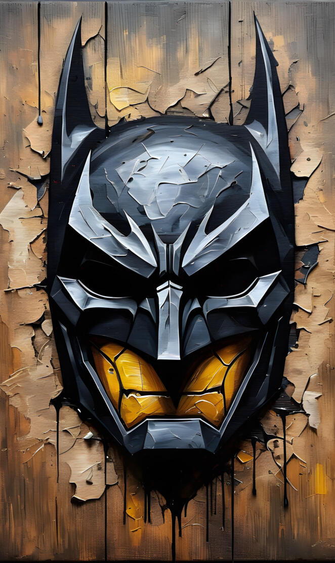 rustic batman logo