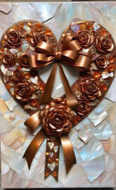 a gold and brown mask