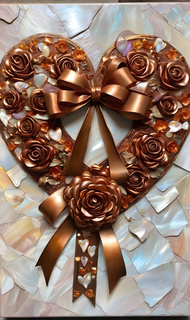 a gold and brown mask