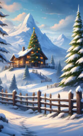 Christmas country cabin