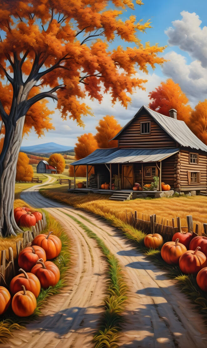 pumpkins at the old homestead fall day