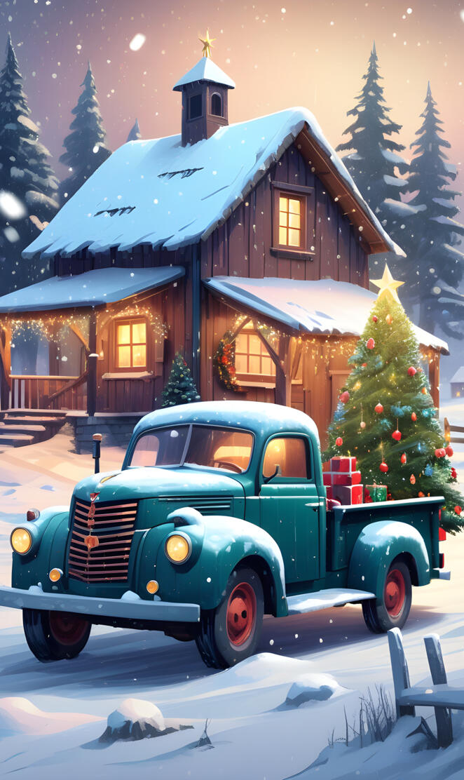 Christmas season at the old homestead