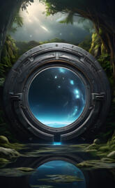 a circular structure with a hole in it