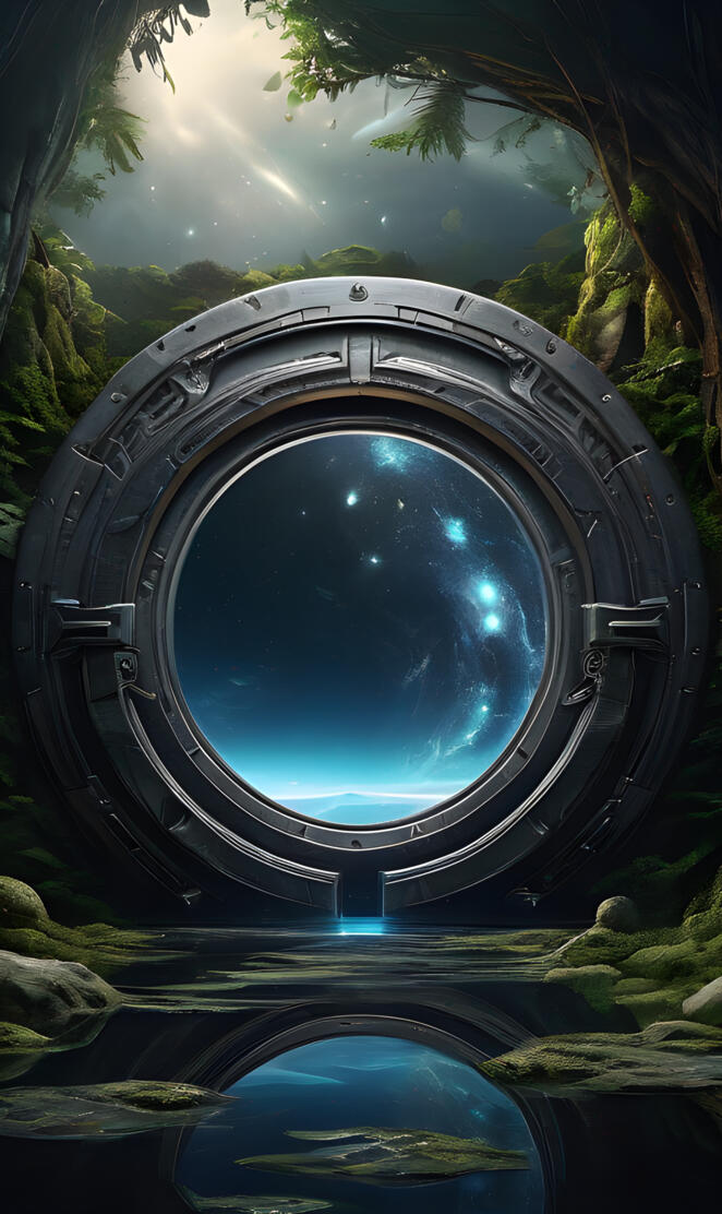 a circular structure with a hole in it