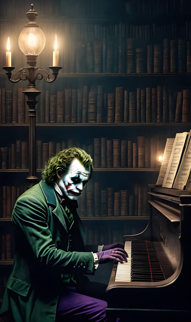 Joker - Playing "Clair de Lune"