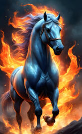 Flaming horse