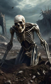 corpse bursting from the earth