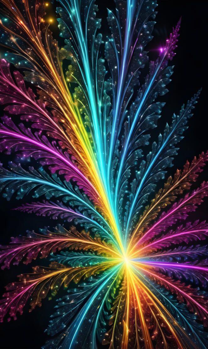 Neon bursting colors