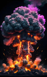 Bursting nuclear bomb