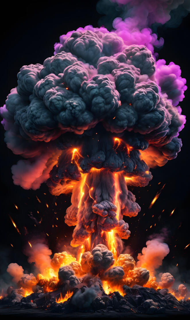 Bursting nuclear bomb