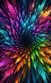 Neon burst of colors