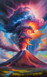 beautiful pink volcano