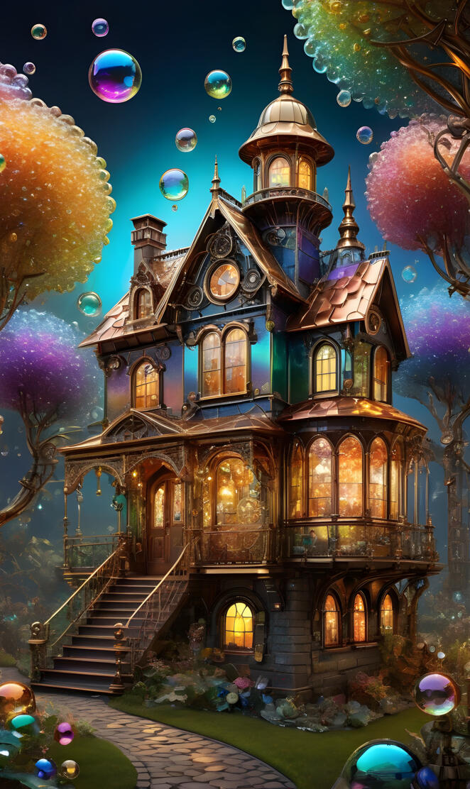 a colorful building with a clock tower