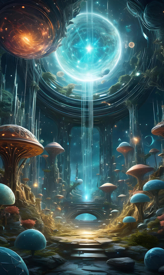 a room with a lot of lights